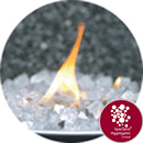 Fire Pit Glass - Silver Mirror